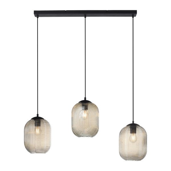 Pendelleuchte SHITAKE in amber aus Glas