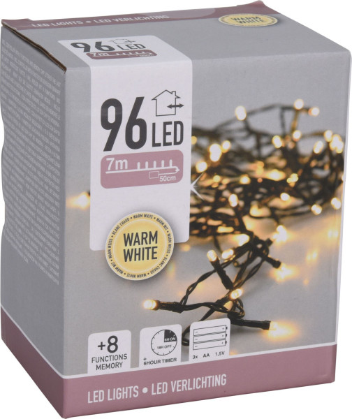 Lichterkette LED in schwarz aus Kunststoff