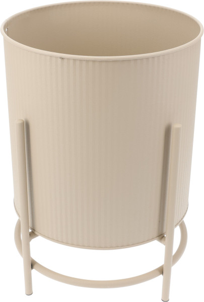 Übertopf auf Fuß in sand aus Zink