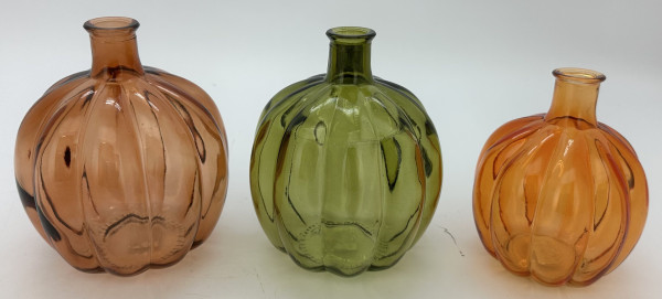 Vase PUMPKIN in mehrfarbig aus Glas