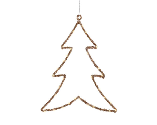 Dekoobjekt LED BAUM gold in goldfarben aus Metall