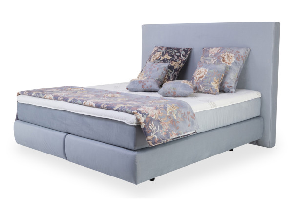 Boxspringbett bassetti SALERNO in hellblau aus Stoff