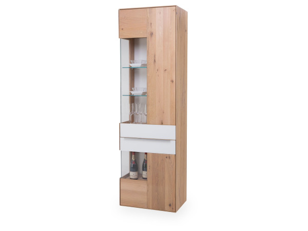 Vitrine VALMONDO TALVERA in Asteiche aus Massivholz