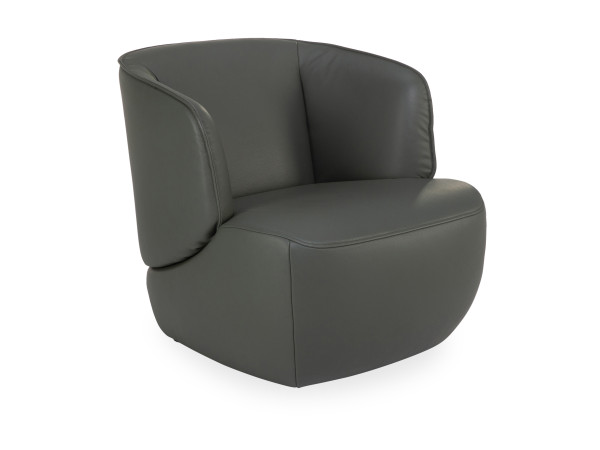 Sessel ROLF BENZ 384 in grün/grau aus Leder