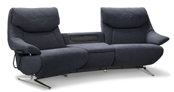 Trapezsofa MONDO MALU in blau aus Stoff