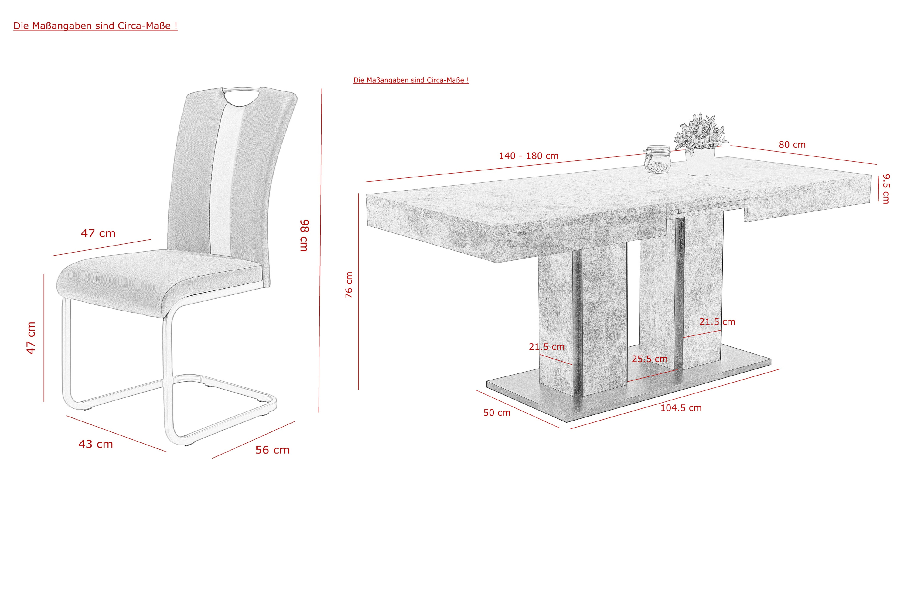 Tischgruppe ROSE | Esstische | Tische | Möbel | Alles Wohnen dieser Welt im  Einrichtungs-Centrum und auf