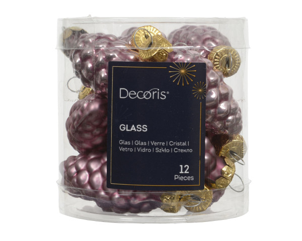 Weihnachtskugel-Box Zapfen VINTAGEROSA in rose aus Glas