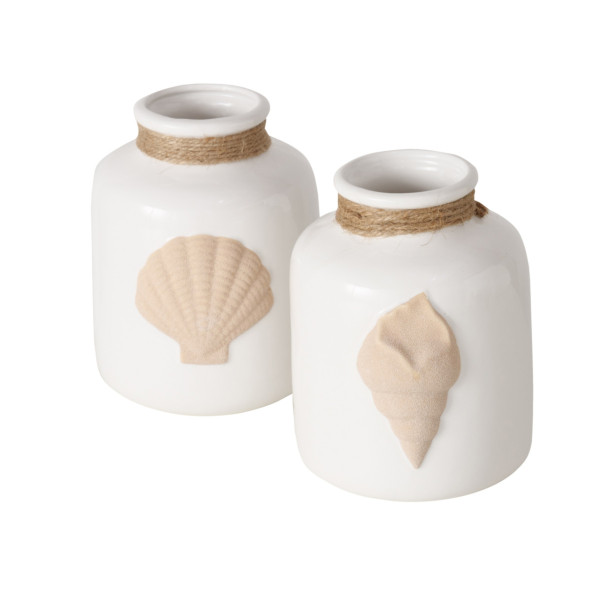 Vase SHELBY in mehrfarbig aus Porzellan