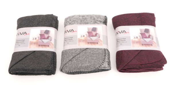 Decke STRICK FLEECE in mehrfarbig aus Polyester