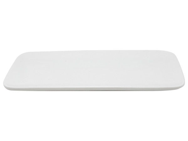 Servierplatte RECTANGULAR in weiß aus Porzellan
