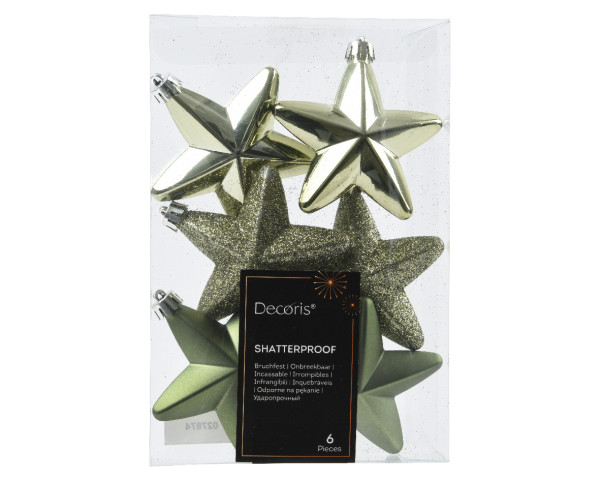 Christbaumschmuck Hänger STAR in grün aus Kunststoff