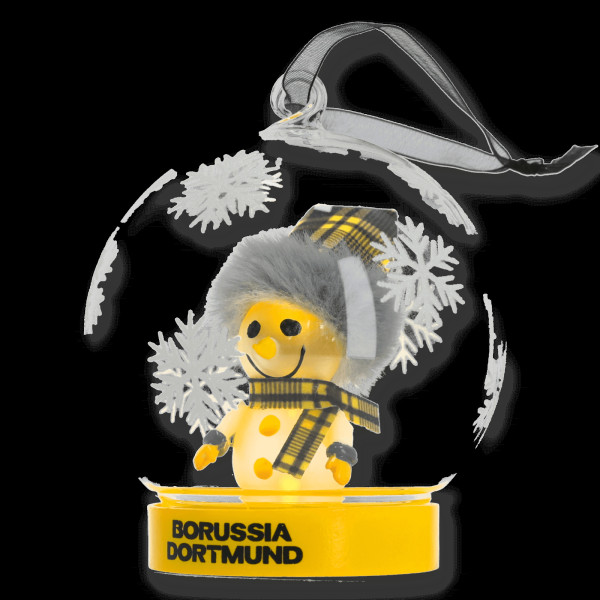 Weihnachtskugel BVB SNOWMAN in mehrfarbig aus Kunststoff