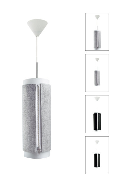 Hängelampe ZIP STAR MEDIUM in anthrazit/weiß