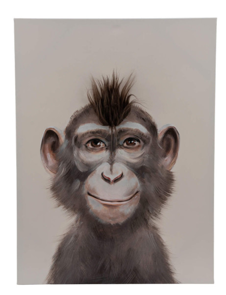 Keilrahmenbild Affe in braun aus Baumwolle
