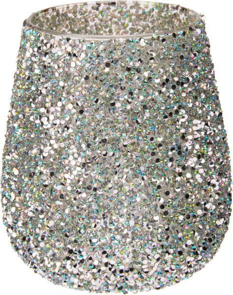 Teelichthalter PERLEN in grün aus Glas