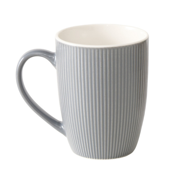 Kaffeebecher RANURA anthrazit in grau aus Bone China