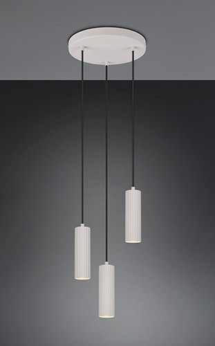 Pendelleuchte SOKA grau in grau aus Metall