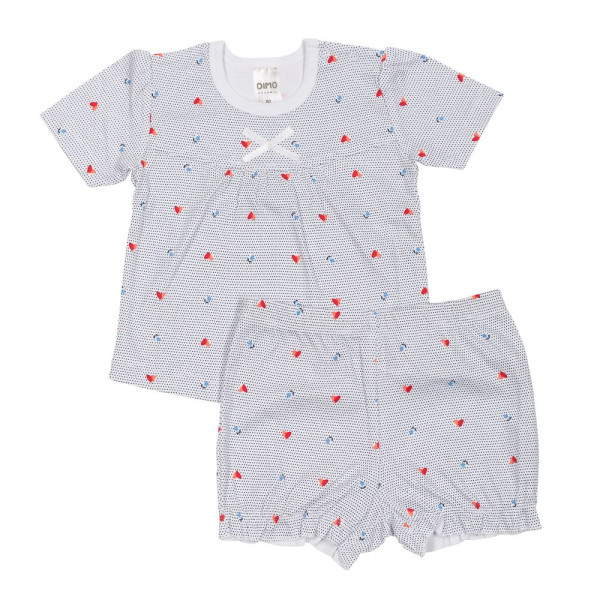 Shorty Set Mädchen in mehrfarbig aus Stoff