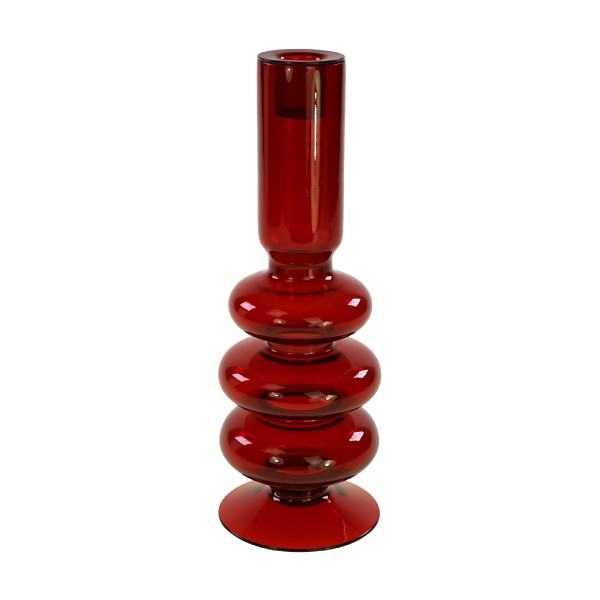 Kerzenhalter ANCONA in rot aus Glas
