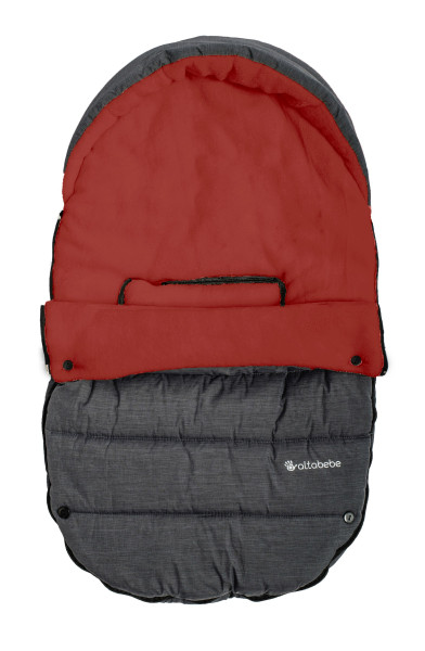 Winterfußsack ALPIN in grau aus Polyester