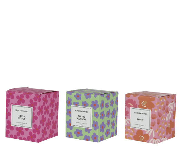 Duftkerze FLOWER in mehrfarbig aus Wachs