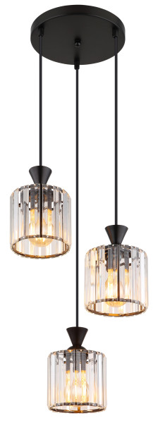 Hängeleuchte JORDANA in transparent aus Materialmix