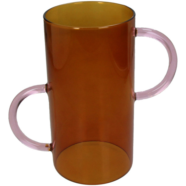 Vase AMBER in amber aus Glas