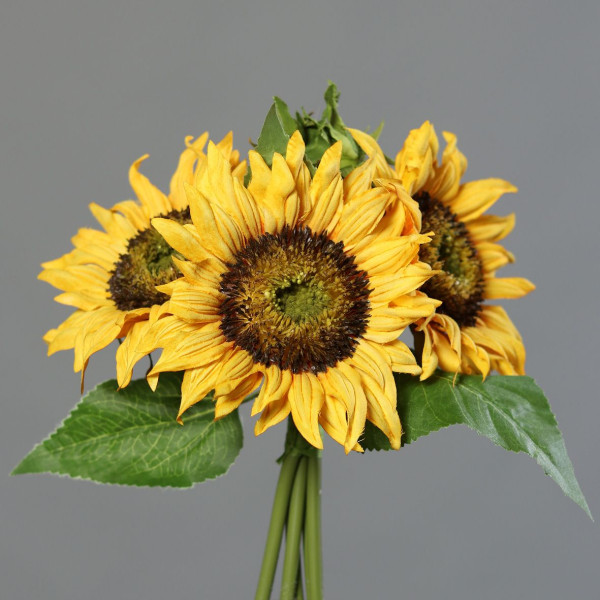 Sonnenblumen-Bouquet gelb in gelb aus Kunststoff