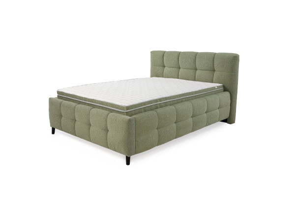 Polsterbett LOVINA in grün aus Stoff