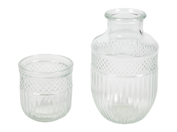 Karaffen-Set LINES in transparent aus Glas