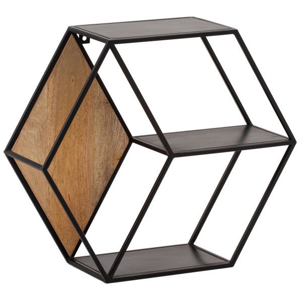 Wandregal in schwarz aus Holz