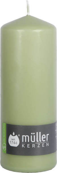 Stumpenkerze BAMBOO GREEN in grün aus Wachs