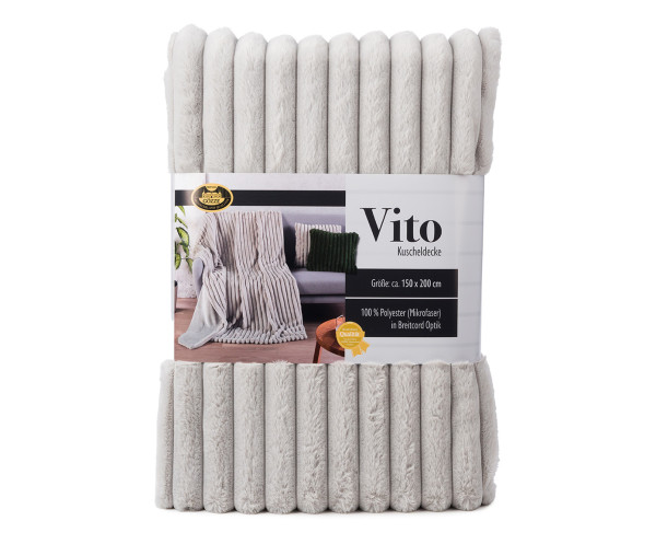 Decke vito silber in silberfarben aus Polyester