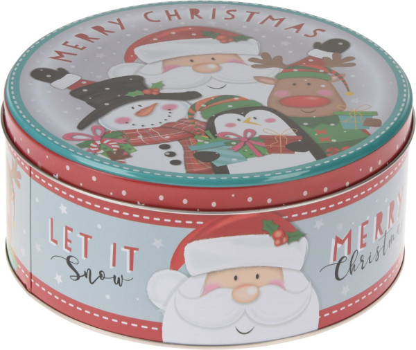 Gebäckdosen-Set CHRISTMAS in mehrfarbig aus Blech