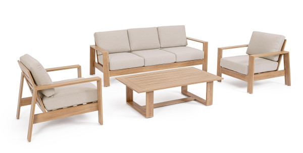 Loungeecke Set BALTIC in natur aus Materialmix