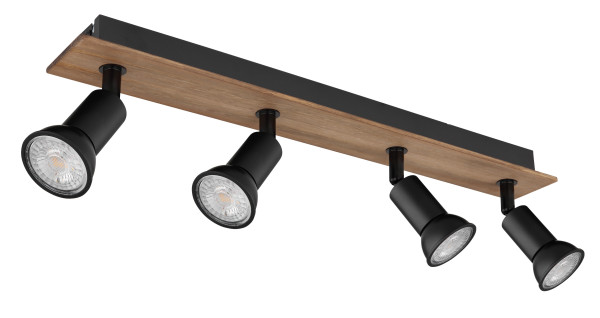 Wand-/Deckenspot DREW in braun aus Holz