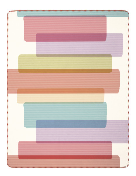 Wohndecke FLOATING FORMS in mehrfarbig aus Mischgewebe