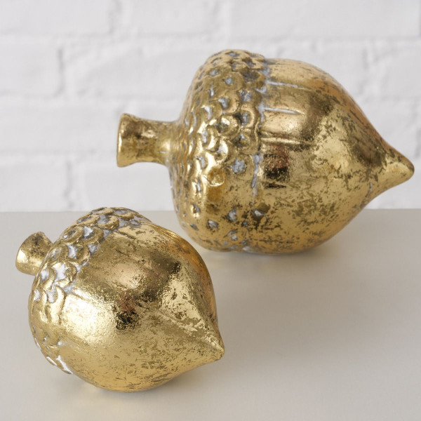 Eichel FRANDY in goldfarben aus Terracotta