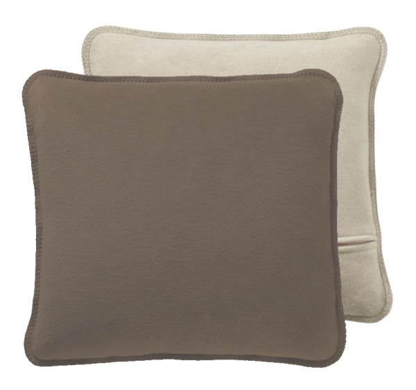 Kissenhülle MONDO SARU in taupe aus Mischgewebe