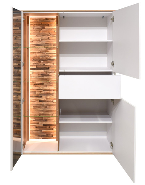 Highboard FLORINE in weiß aus Dekor