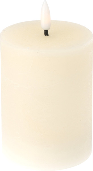 Kerze LED IVORY in weiß aus Wachs