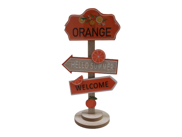 Aufsteller ORANGE in orange aus Holz