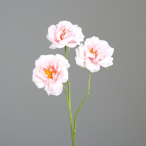 Kunstblume Rosenzweig in rosa aus Kunststoff