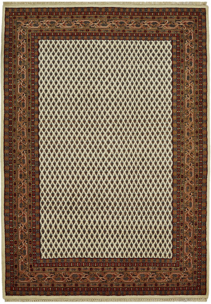 Teppich BIKANER Mir beige in beige aus Schurwolle
