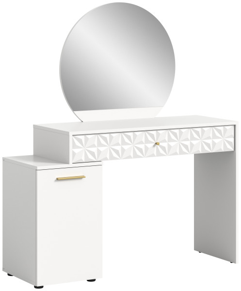Schminktisch PRISMA in weiß aus MDF furniert