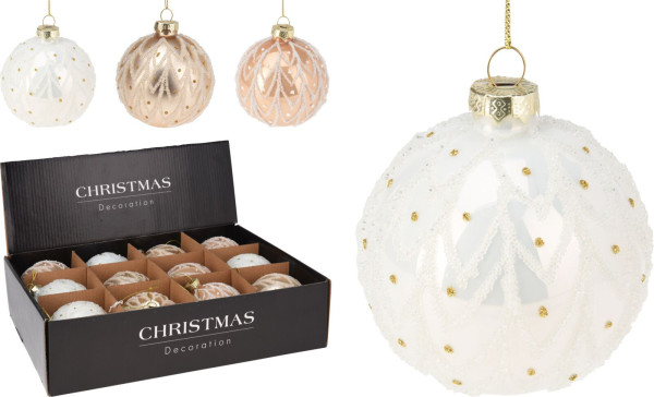 Weihnachtskugel in mehrfarbig aus Glas