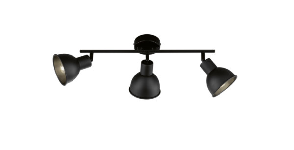 Wand-/Deckenspot SPEEDY in schwarz aus Metall