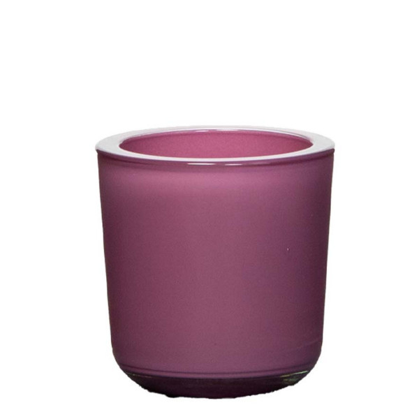 Teelichthalter COOPER in lila aus Glas