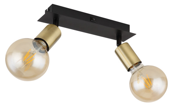 Wand-/Deckenspot LILIANA in schwarz aus Metall