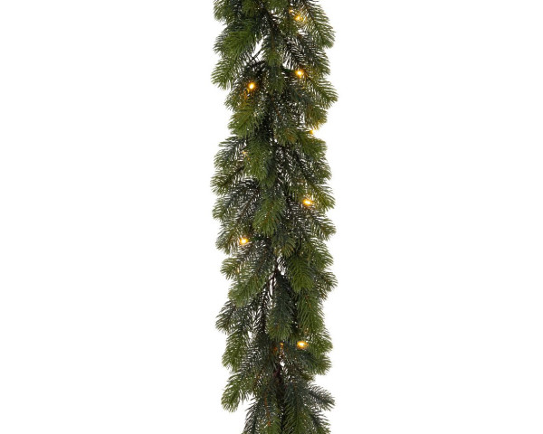Tannengirlande LED in grün aus Kunststoff